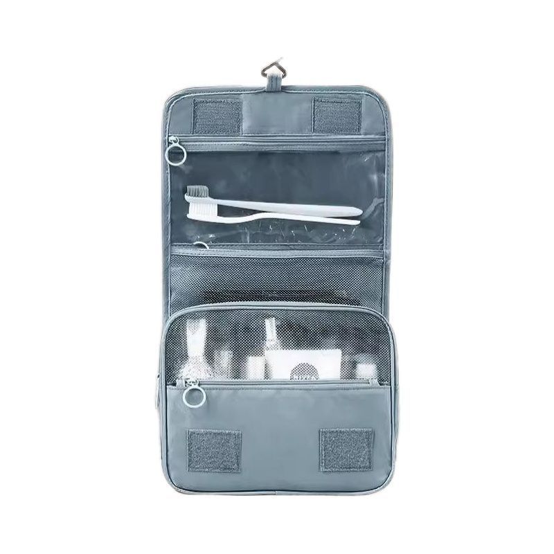 Bolsa de lavado impermeable para viajar, bolsa de maquillaje multifuncional portátil de gran capacidad para hombres, bolsa de transporte de separación seca y húmeda