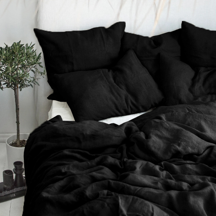 cáñamo puro lluvia de cáñamo cuatro piezas de ropa de cama comercio exterior personalización lavado sábanas de cáñamo simple cubierta de cáñamo