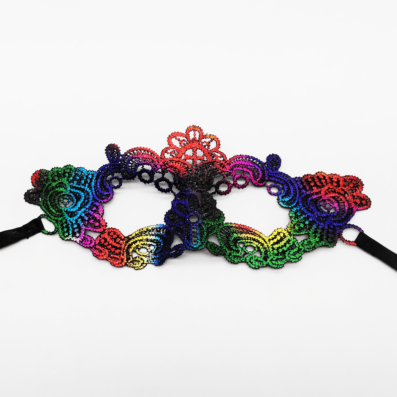 Máscaras de encaje transfronterizas, máscaras de encaje de fiestas de Halloween, máscaras de ojos especiales para carnaval de Halloween