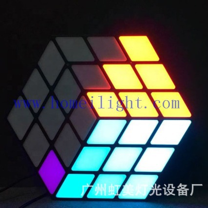 婚礼酒吧爆闪染色灯 RGB 三合一 高亮度 3D 魔方立体背景墙