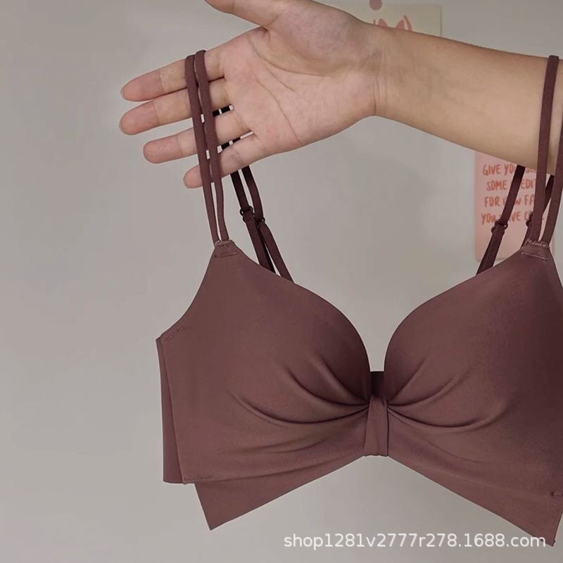 French Style Sweet Sexy Underwear Women's Small Chest Push-up Big Maillard Wear Brown Bow Bra suit French Style Sweet Sexy Underwear Women's Small Chest Push-up Big Maillard Wear Brown Bow Bra suit