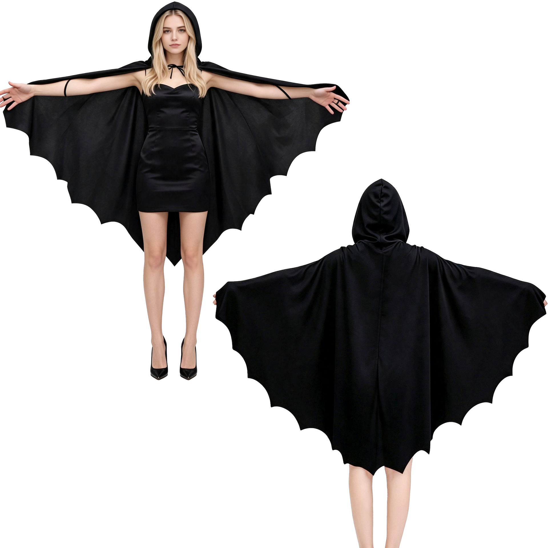 Transfronterizos Halloween Bat Cloak Set Kids Party Show Cosplay Batman Black Cloak Disfraces