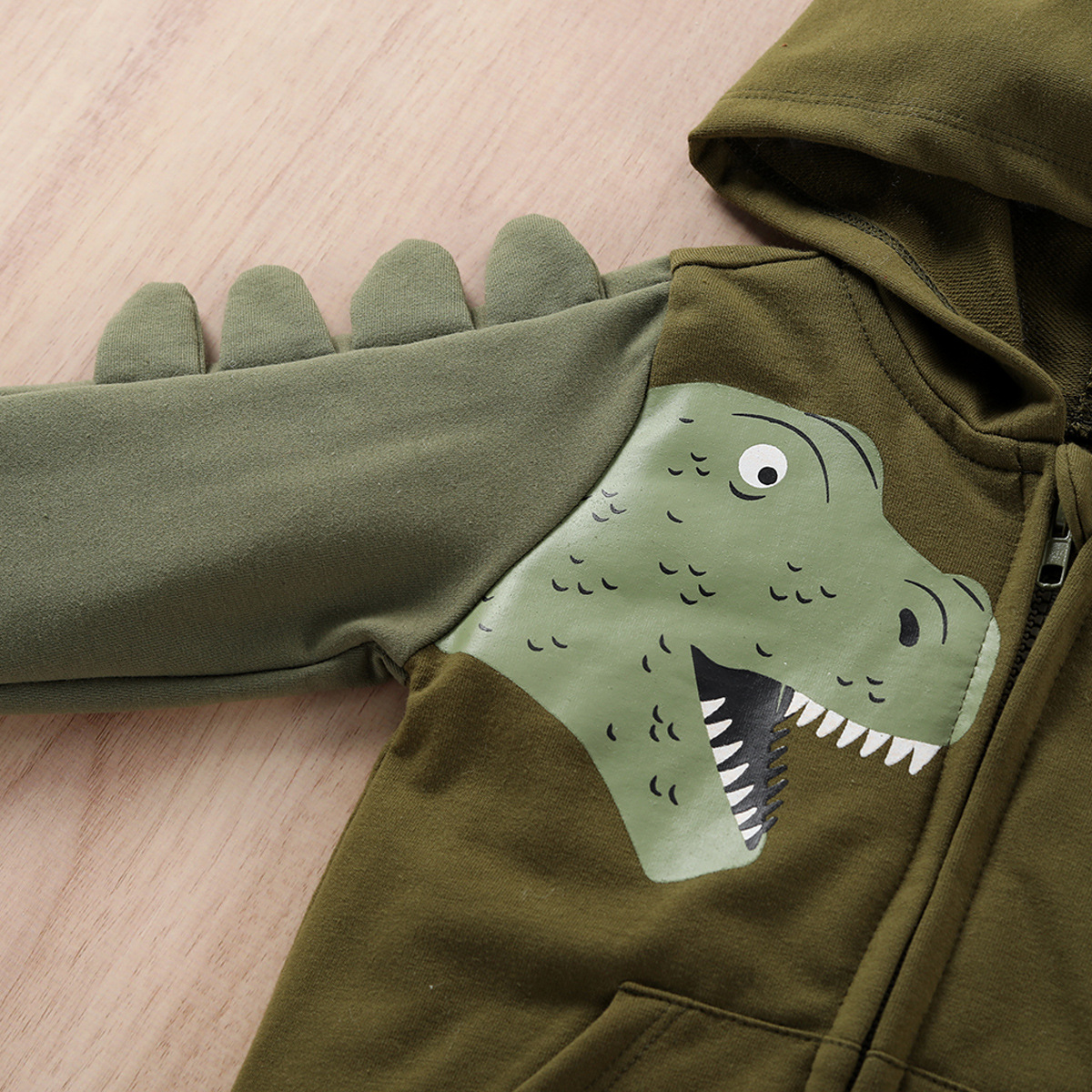 Hooded Neckline Regular Fit Fit Type Cute Dinosaur Skull Cotton Hoodies & Knitwears