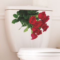 M-122 Exotic Rose Toilet Paper for Bathroom and Bathroom Decor Wall Sticker