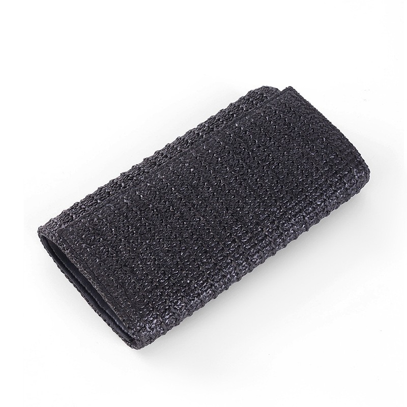 Elegant, Streetwear Style Square Shape Women's Straw Solid Color Elegant Streetwear Square Flip Cover Clutch Bag