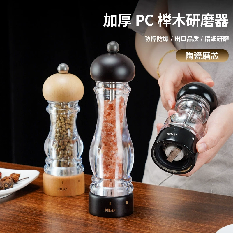Измельченная керамическая сердцевина из букового дерева и перца с ручным измельчением перца с кунжутным перцем свежемолотый черный перец