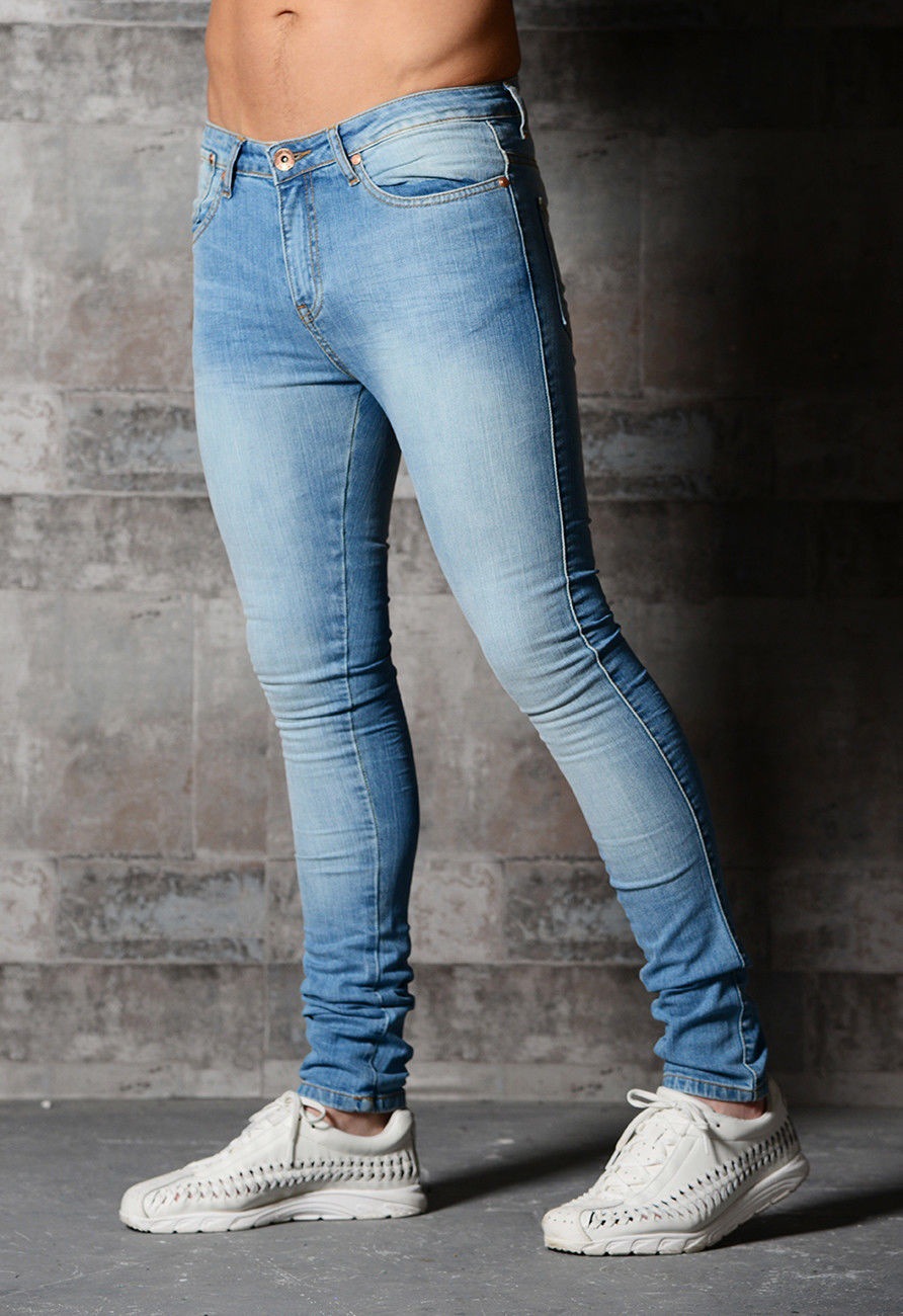 Jeans Ajustados para Hombre, de Algodón, Elásticos, para Deportes
