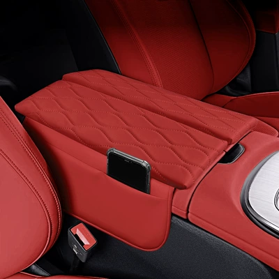 Storage Bag Decorative Armrest Box – Armrest box pad - xiaomi-red