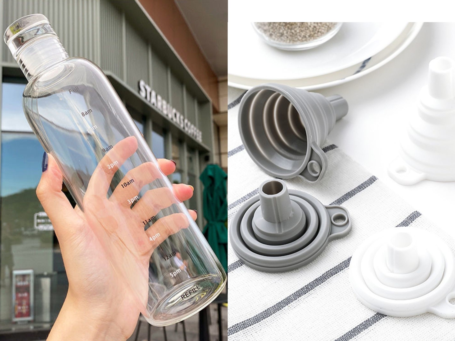 타임 스케일 컵➕접는 깔때기