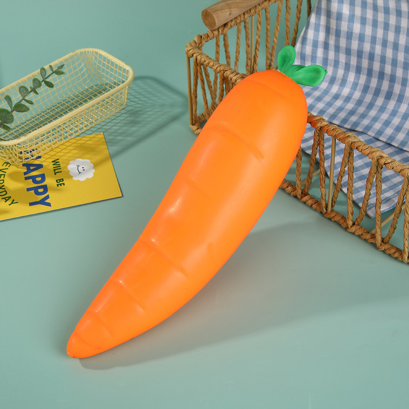 Amazon's popular giant carrot stress-relief toy, creative oversized venting simulation vegetable dough toy Amazon's popular giant carrot stress-relief toy, creative oversized venting simulation vegetable dough toy
