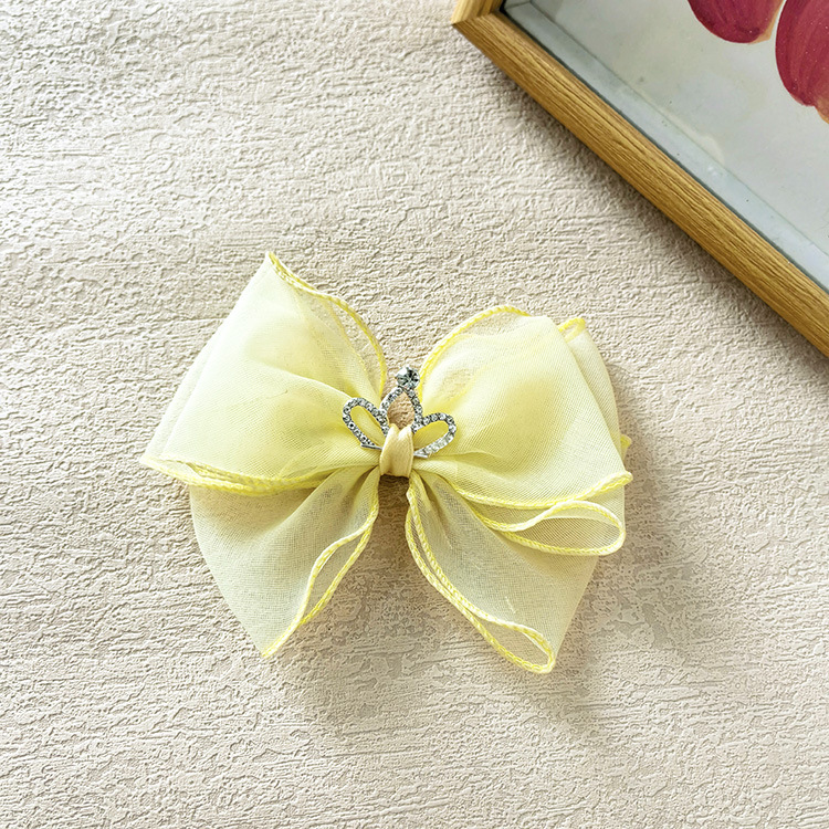 Girl'S Casual Sweet Crown Bow Knot Cloth Lace Hair Clip display picture 13