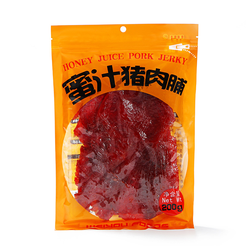 웨이유 푸드 200G 손으로 찢은 돼지고기 육포, 고품질 꿀소스 돼지고기 육포, 사무실 간식 도매