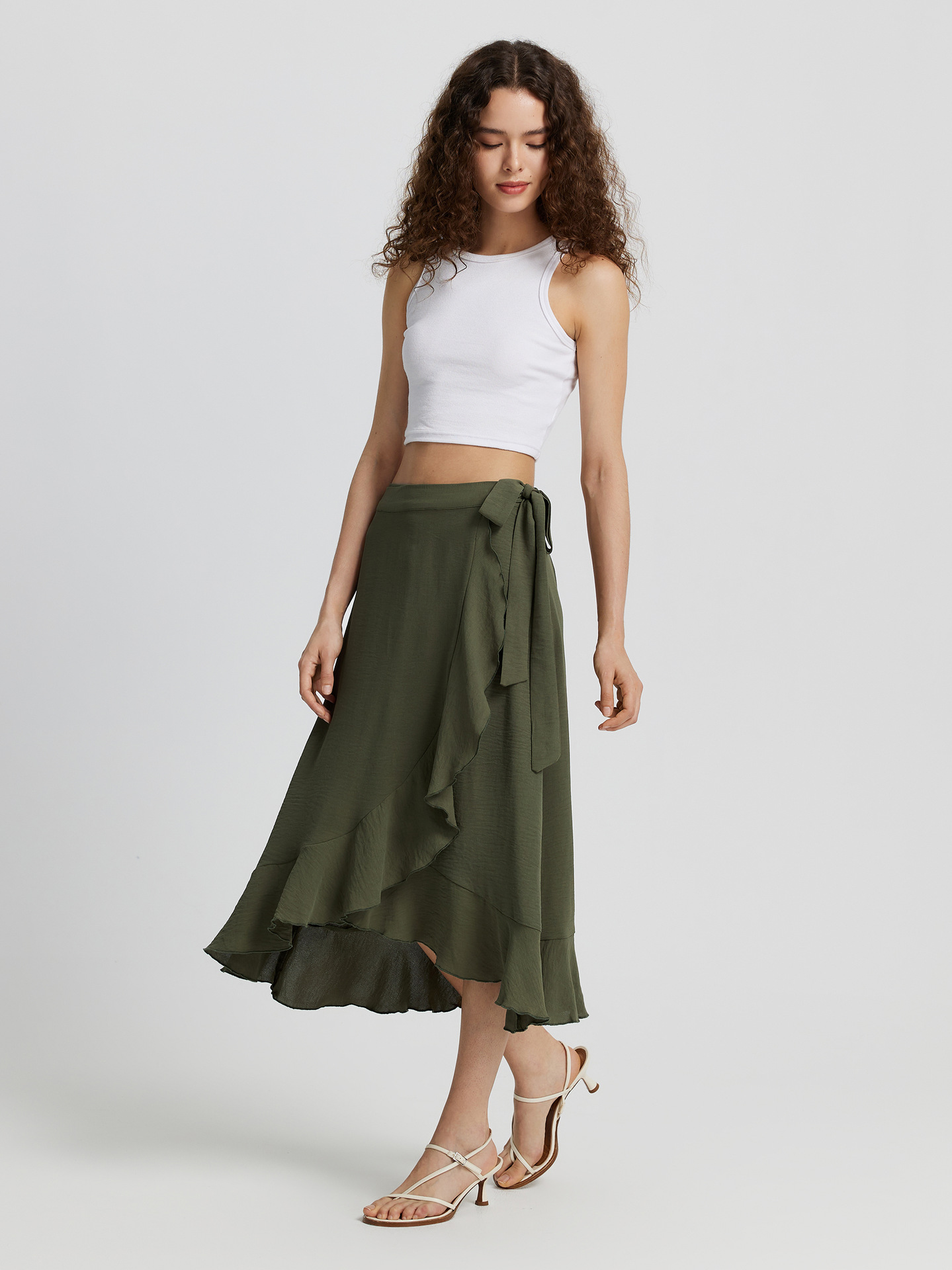 Summer Streetwear Printing Solid Color Polyester Above Knee Skirts display picture 21