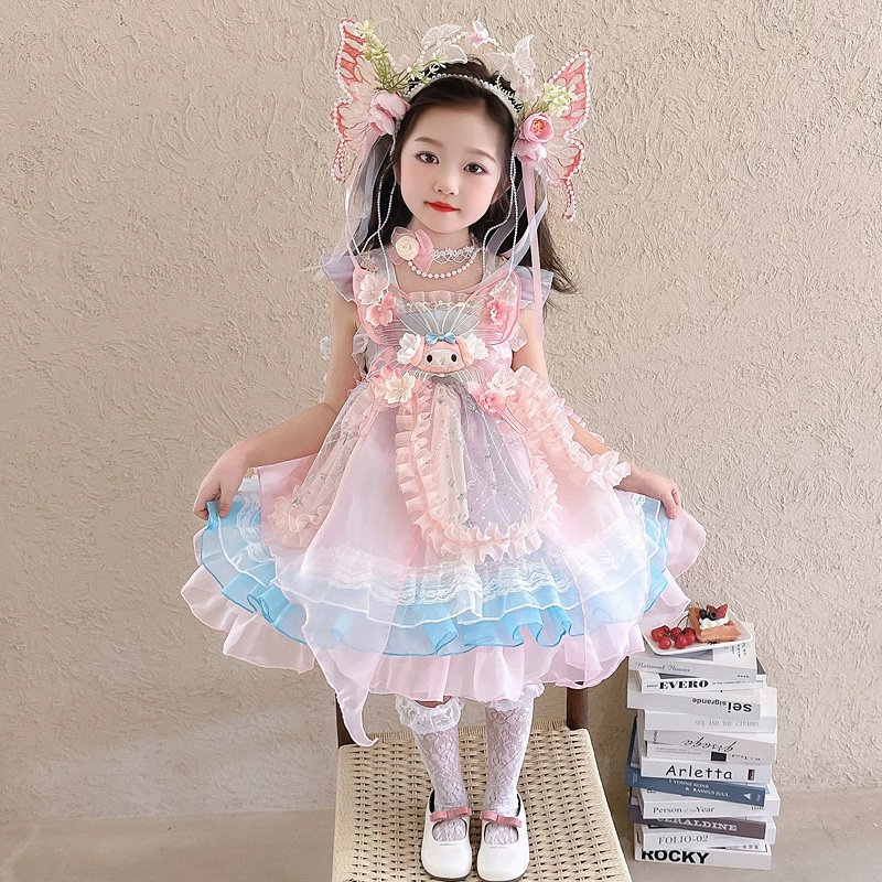 Осенний маленький костюм принцессы, slipdress, юбка девочки, подарок на день рождения, стиль Lolita