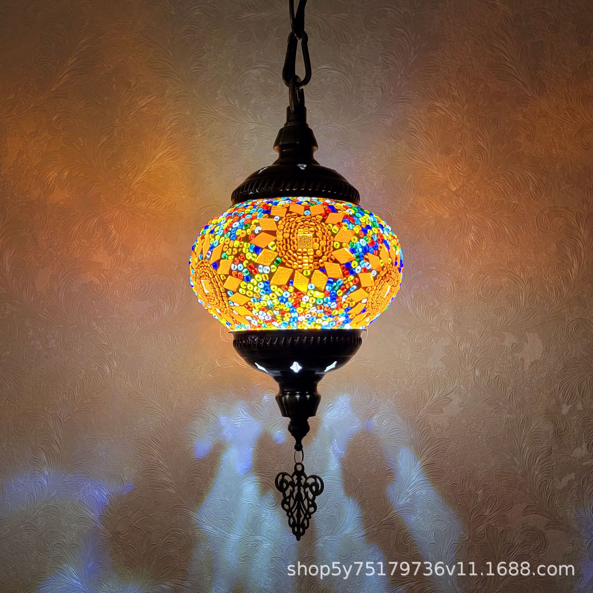异域浪漫土耳其特色古典民宿马赛克咖啡新疆餐厅轻奢会所单头吊灯