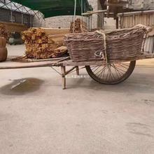农具民俗单轮车老式手推车老物件怀旧老木车旧老木板车农家院摆件