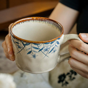 Exquisite and Beautiful Cup, Creative Ceramic Mug, Coffee Cup, Office Water Cup with Lid and Spoon, Cross-Border Export