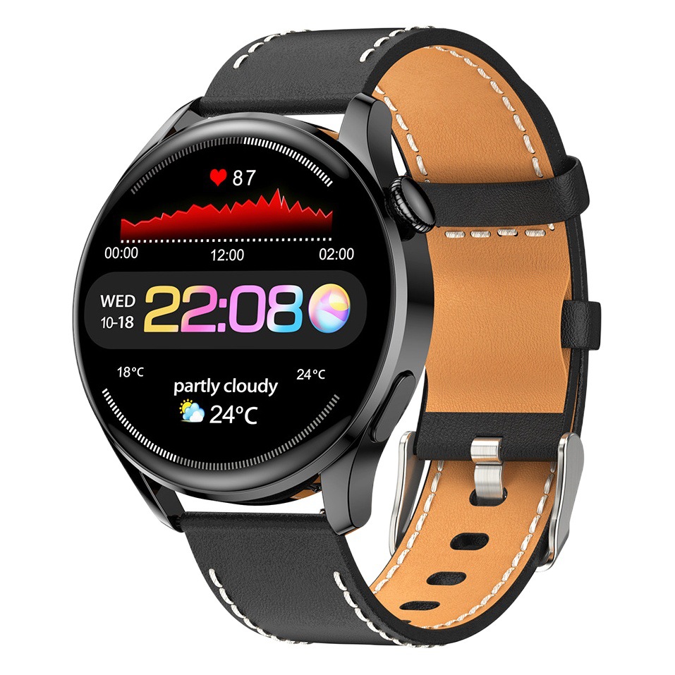 Reloj inteligente Huaqiangbei GT3 Pro con llamadas Bluetooth, monitorización de frecuencia cardíaca, pago sin conexión, control de acceso, NFC y funciones deportivas.