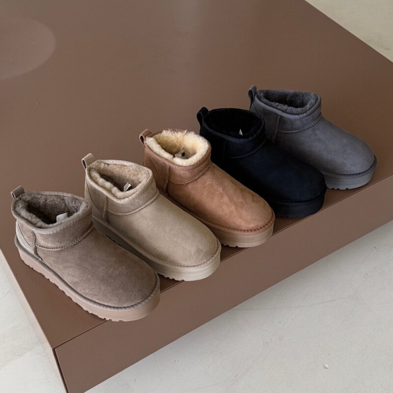 Sangpo Angel Cotton and Fur Integrated Snow Boots for Women, Winter Warm Low-Top Platform Cotton Shoes