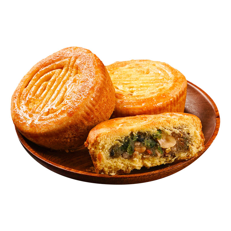 蛋月烧蛋糕皮五仁月饼蛋黄红枣味晋式糕点松软不甜腻传统零食月饼|undefined