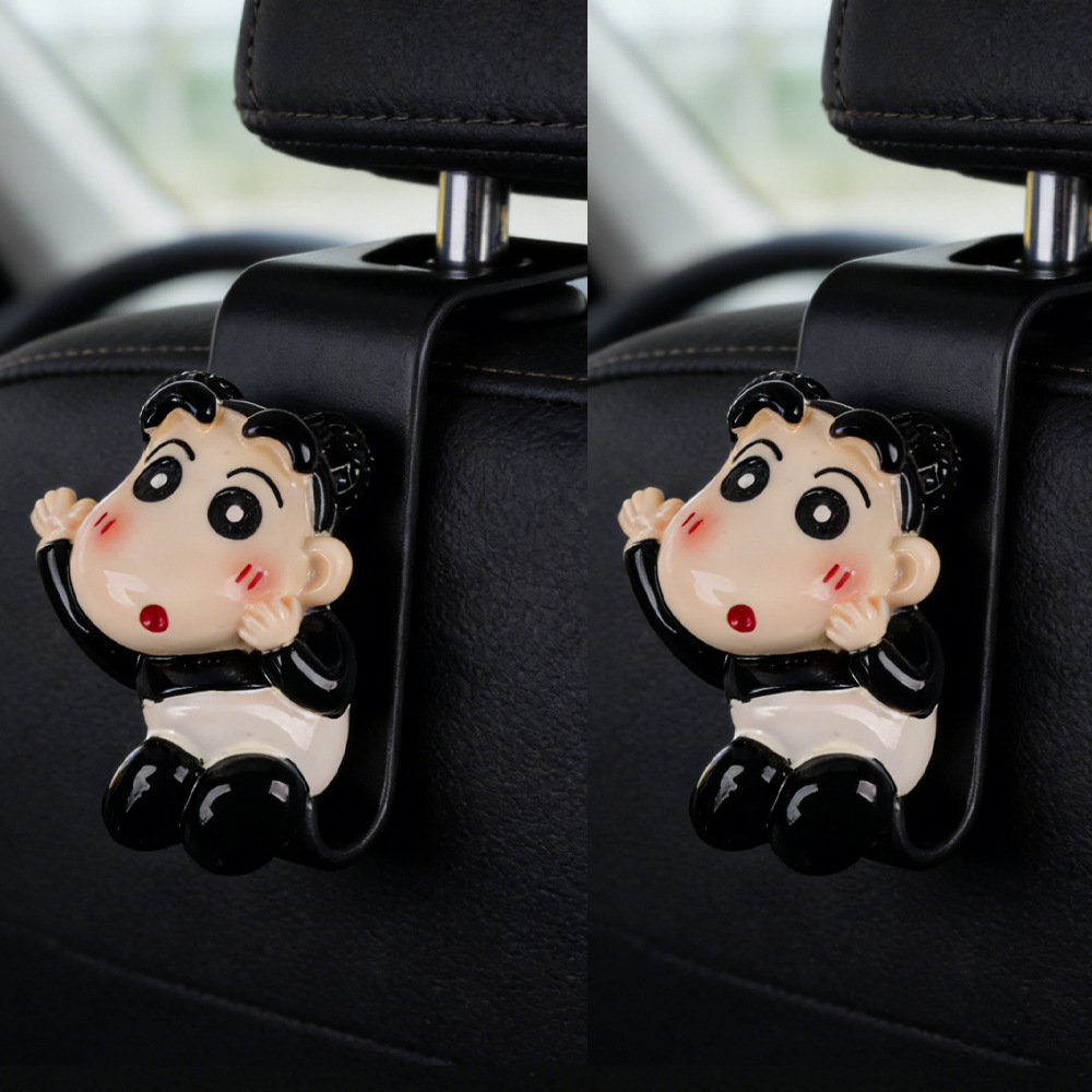 Gancho para coche, almacenamiento trasero multifuncional para coche, lindo coche de dibujos animados, asiento delantero, trasero, gancho de almacenamiento