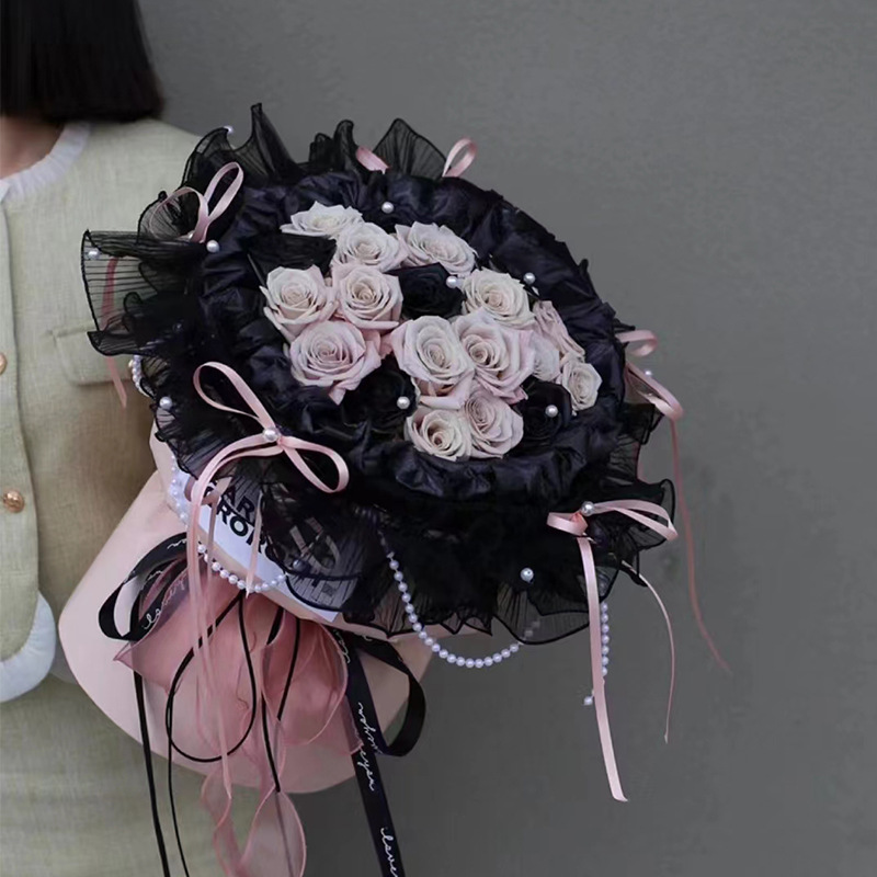 Yongxiang Flower Art Pearl Chain Material de embalaje de flores Ramo redondo Decoración Cadena de perlas Fabricante Precio al por mayor Asequible