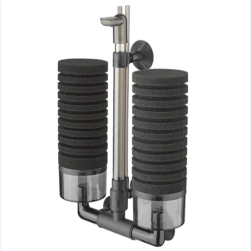 Filtro de algodón bioquímico neumático para peceras, limpiador de inodoros neumático de pared con caja de filtro y perlas biológicas. image 7