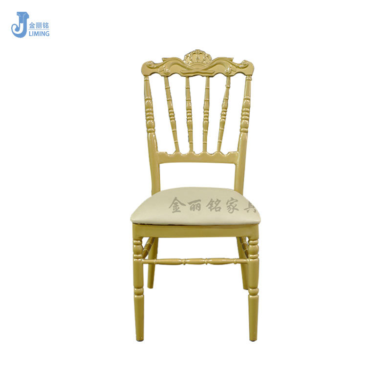 Fábrica al por mayor Silla de comedor nórdico muebles de hotel aleación de aluminio SILLA DE Napoleón Silla de Castillo al aire libre Silla de boda al por mayor
