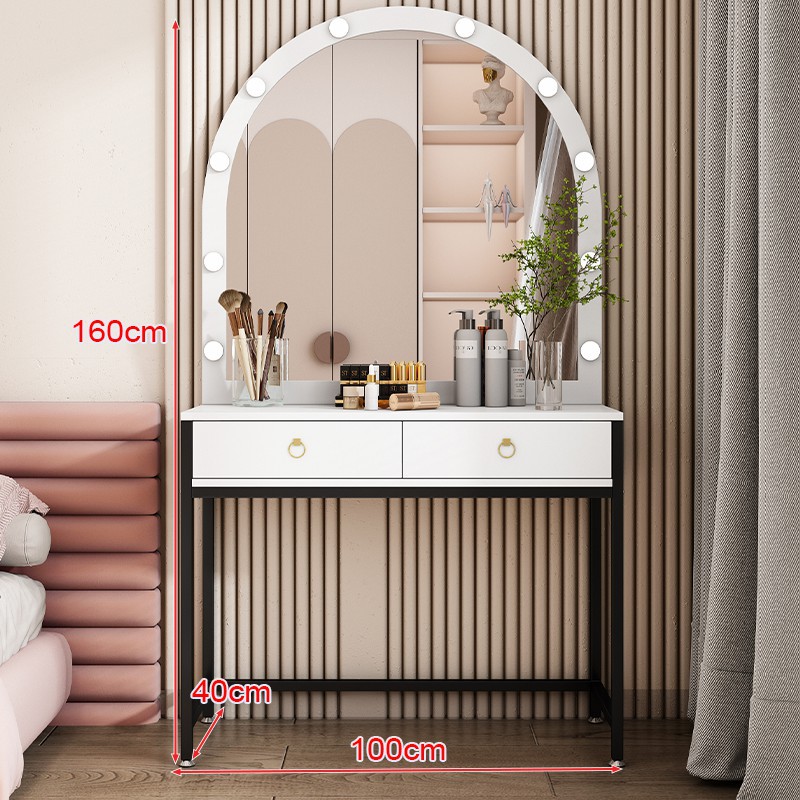 [검은색 프레임 + 화이트보드] 길이 100cm 폭 40cm 높이 160cm (조명포함)