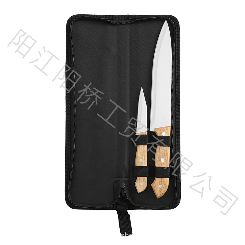 Juego de herramientas para hornear de acero inoxidable para picnic al aire libre Juego de herramientas para el hogar BBQ Juego de utensilios de cocina de combinación de tabla de cortar con cuchillo y tenedor para barbacoa