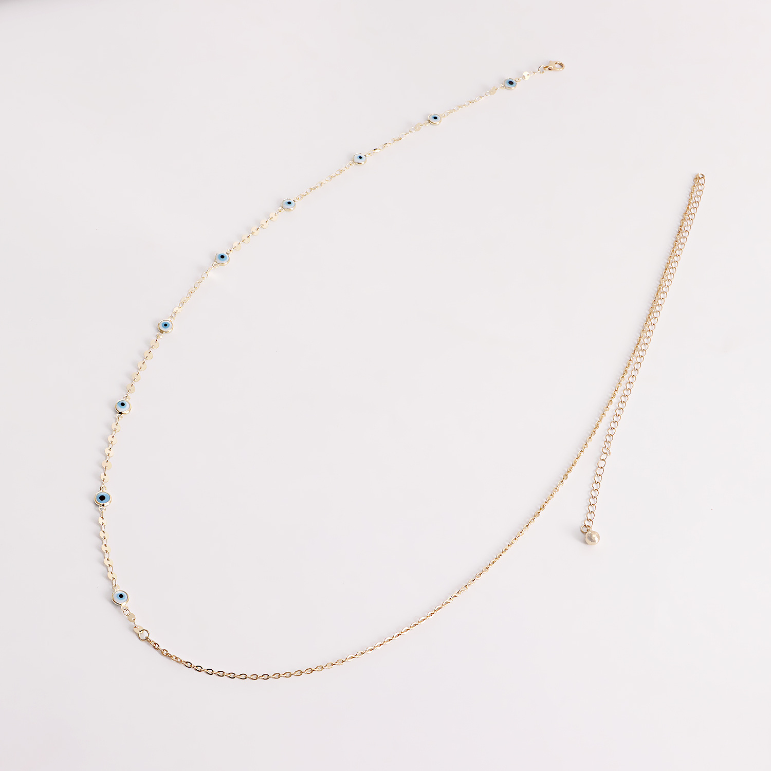 Fashion Devilu0027S Eye Metal Artificial Gemstones Waist Chain