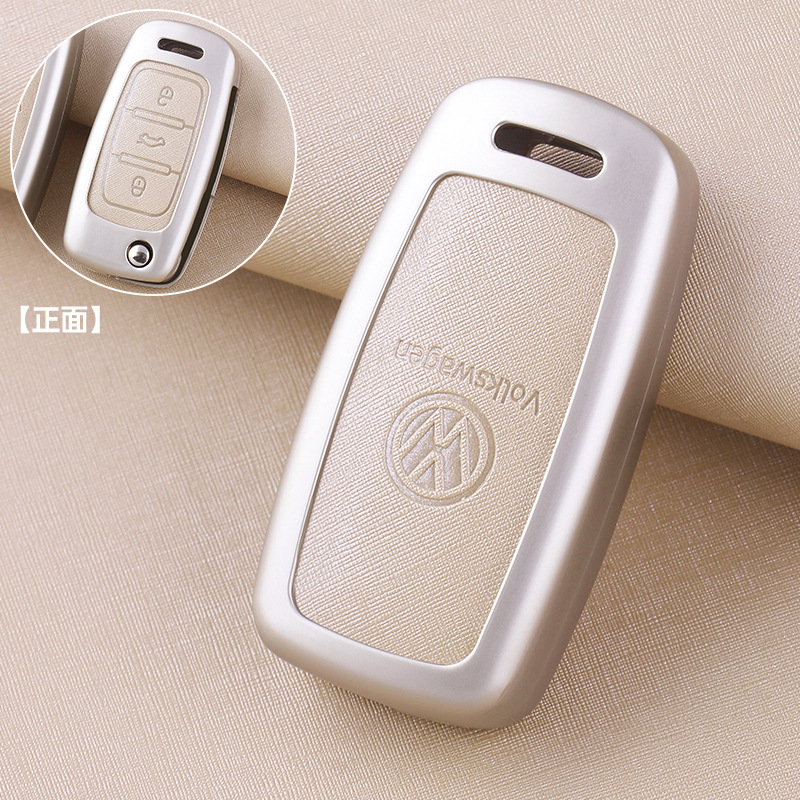 ZH 폭스바겐 모델 A [펄 크롬-베이지 가죽] 싱글 메탈 쉘