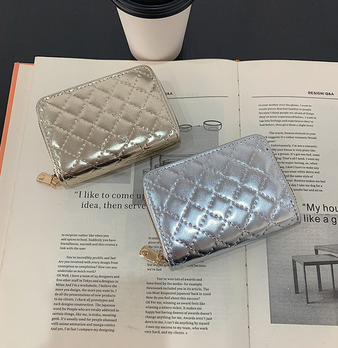 Card holder, large capacity, multiple card slots, driver's license jacket, men's and women's laser gold and silver integrated, exquisite, high-end and compact
