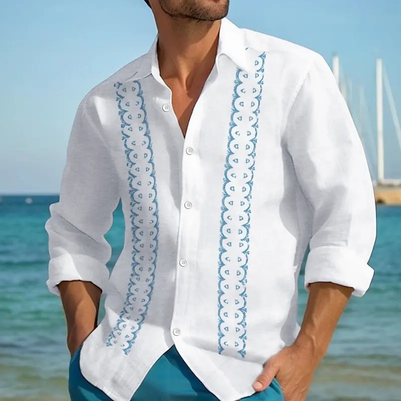 Camisa de manga larga para hombre de primavera y otoño, rayas sueltas de alta calidad 2024, nueva blusa que se puede usar por fuera MB12