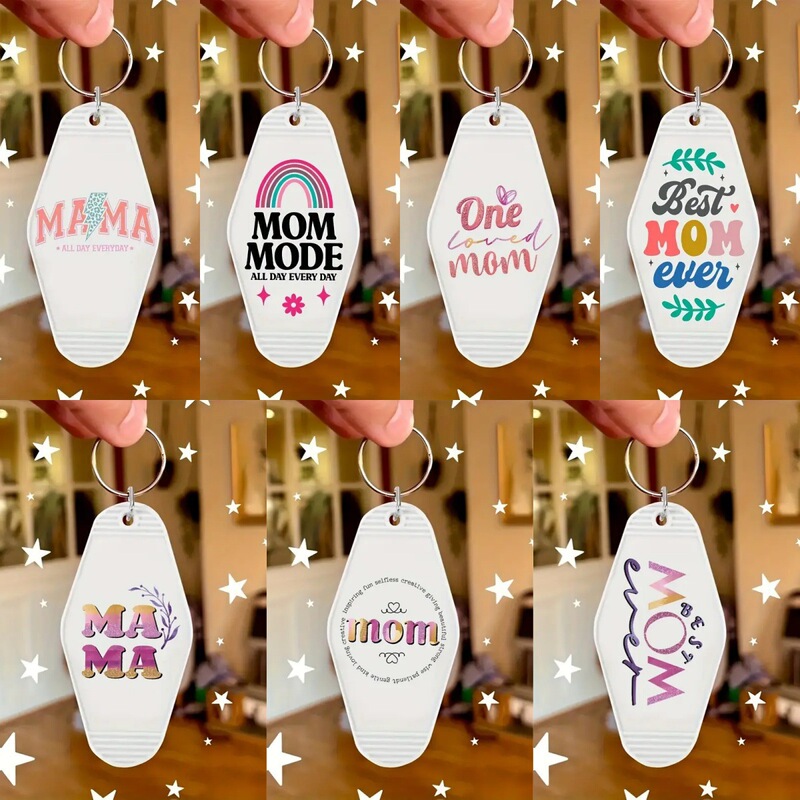 European and American Mom Hotel Keychain, Vintage Motel Number Plate Keychain, Mother's Day Diamond-Shaped Key Tag European and American Mom Hotel Keychain, Vintage Motel Number Plate Keychain, Mother's Day Diamond-Shaped Key Tag