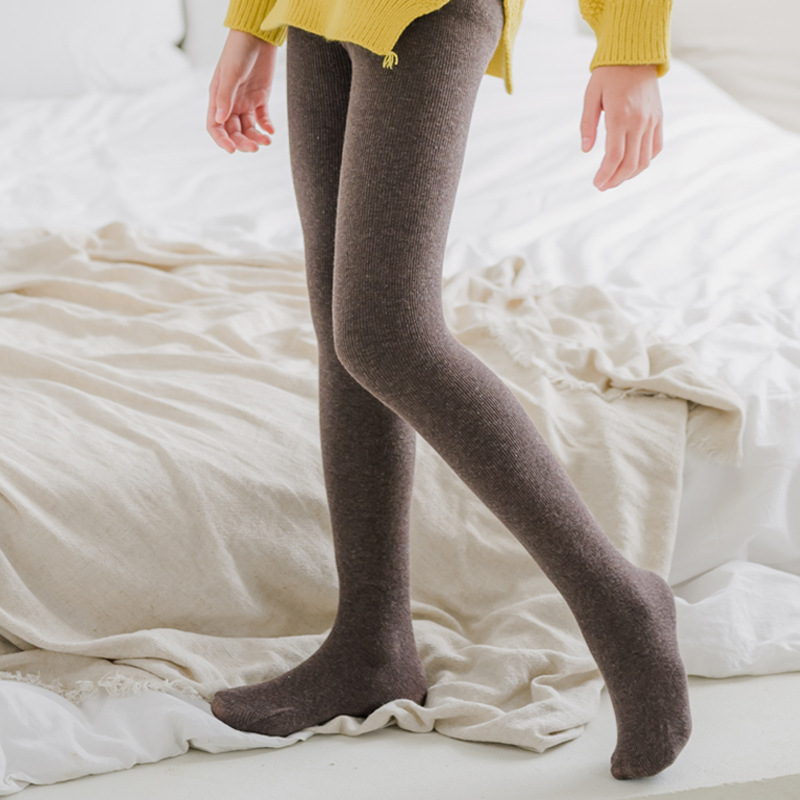 Girls' Leggings 2021 Fall/Winter Korean Style Children's Wear Girls' Slim-Fit Combed Cotton Stretch Foot Pants