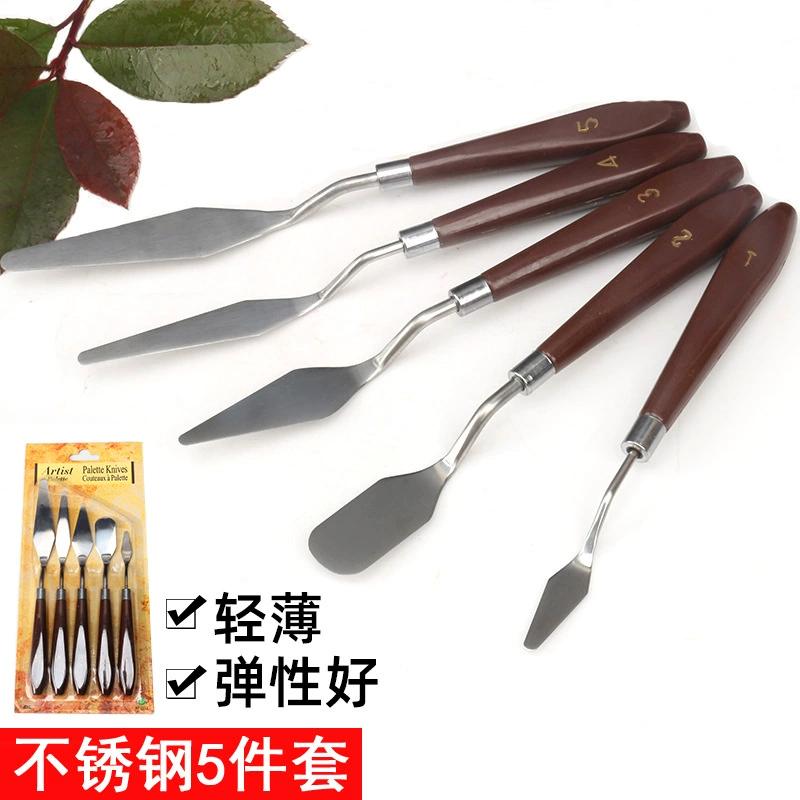 Оптовая Картина Маслом Скребок костюм Гуашь Пигмент Скребок Нержавеющая Сталь Изобразительное Искусство Картина Маслом Лезвие Пигмент Раскрашивание Нож