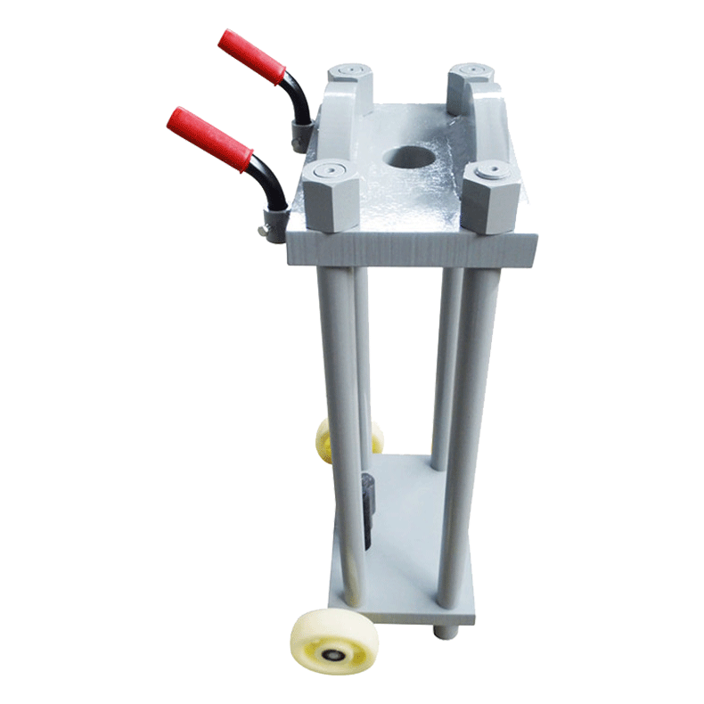 Máquina de desmontaje de eje vertical de rótula de dirección neumática con marco hidráulico de presión para desmontaje sin esfuerzo.