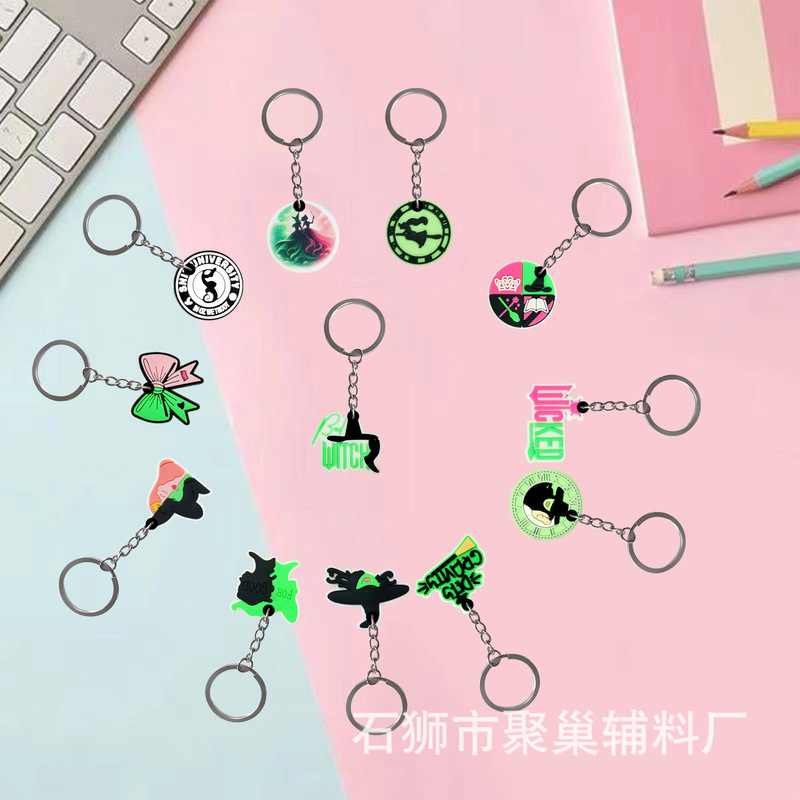 Cross-border Magic Wicked Witch Series PVC Soft Glue Key Chain DIY Creative Keychain Jewelry Pendant Cross-border in stock