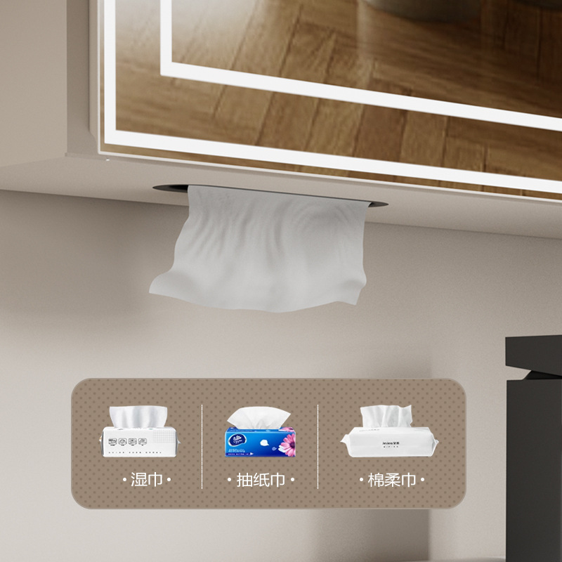 Nuevo gabinete de baño de acero inoxidable tipo pequeño gabinete de baño de aire crema moderno y simple lavabo cerámico combinado en uno