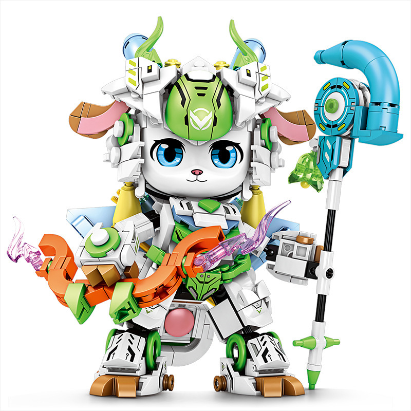 12星座メカ組み立てビルディングブロック、かわいくてクールな動物トレンディモデル、子供の知育玩具ギフト|undefined