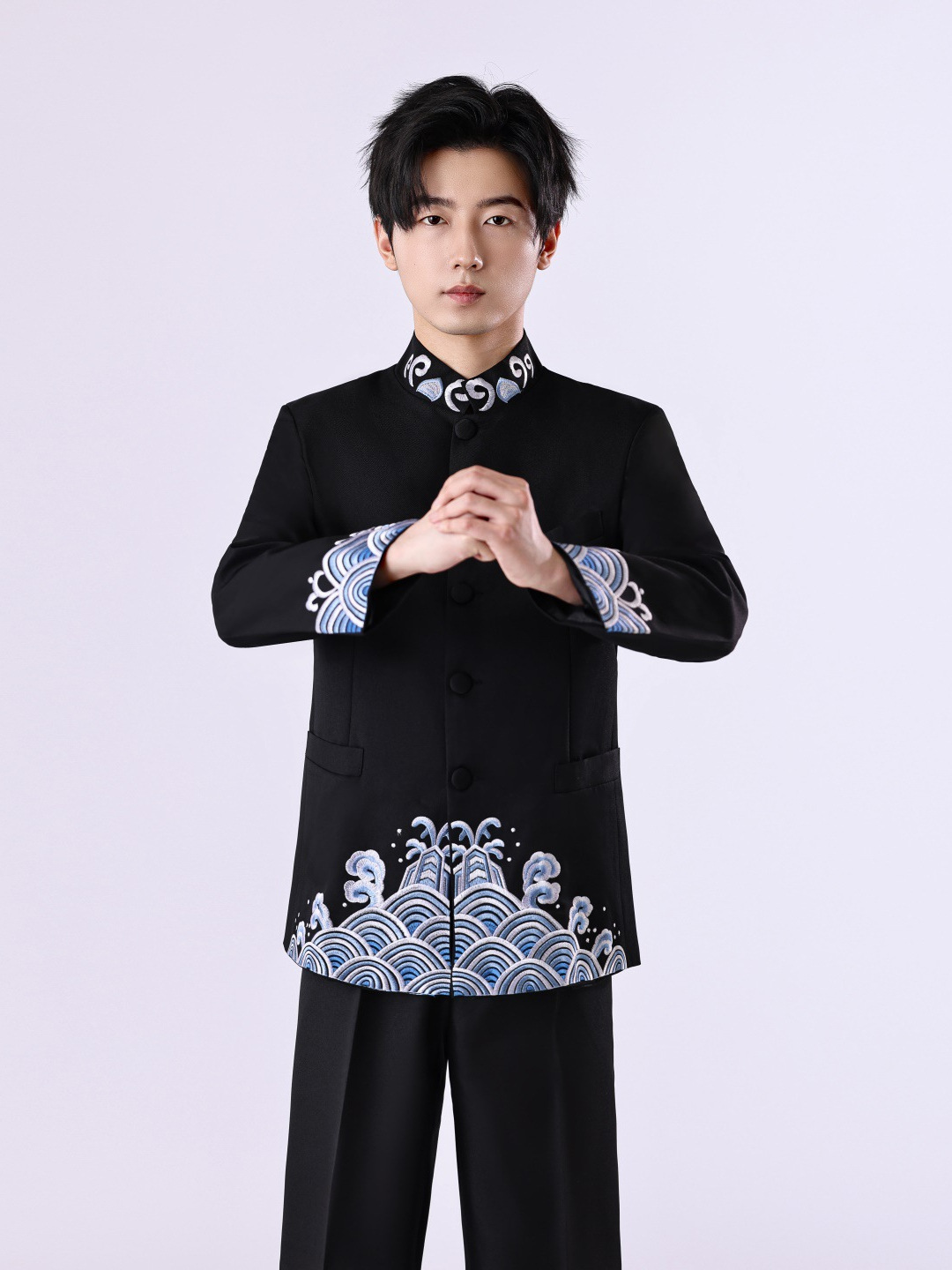 Suit, retro set for students, slim fit 4