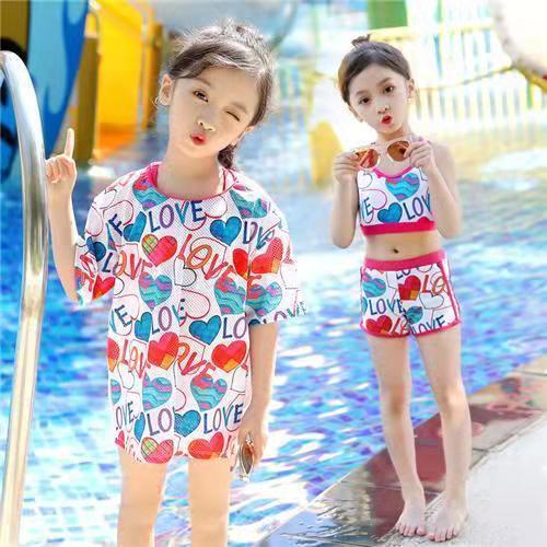 新型象の女の子の水着の大きい子供の韓国の子供の水着の女の子のワンピースのスカート式の平角の温泉の水着|undefined