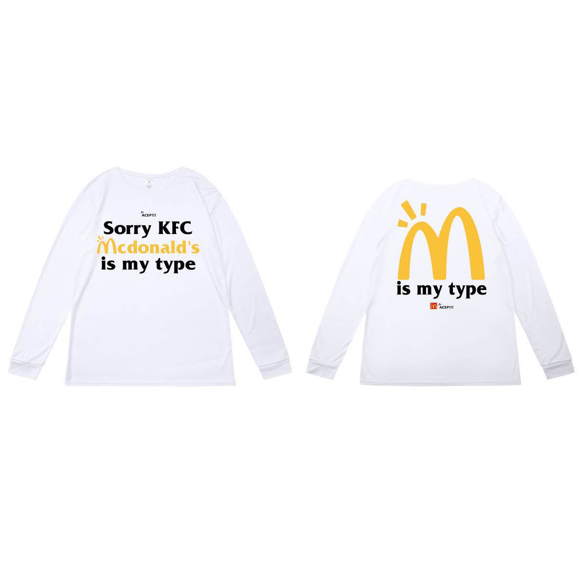 SorryKFC 화이트 빠른 건조 긴 소매