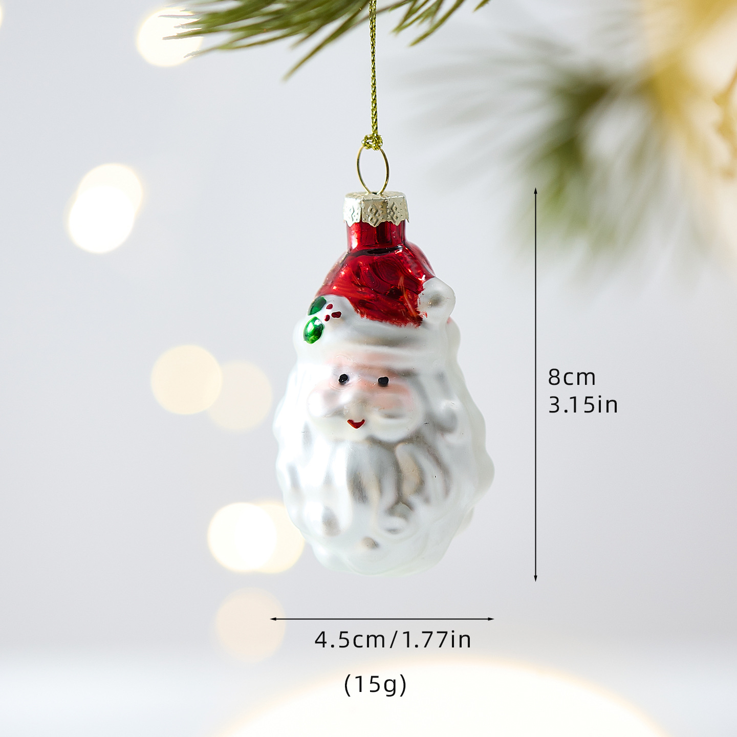 Nuevos productos transfronterizos de decoración de Navidad colgantes creativos de vidrio pintado colgantes de la atmósfera del diseño de escena