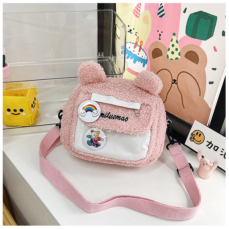 2022 Autumn and winter Edition Japanese cute plush bear bag, new Instagram cartoon student crossbody bag and single-shoulder bag undefined