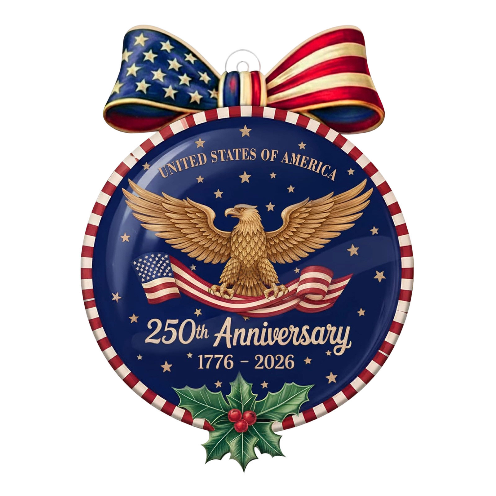 Nuevos productos transfronterizos Estados Unidos 250 aniversario Bell Ornament acrílico