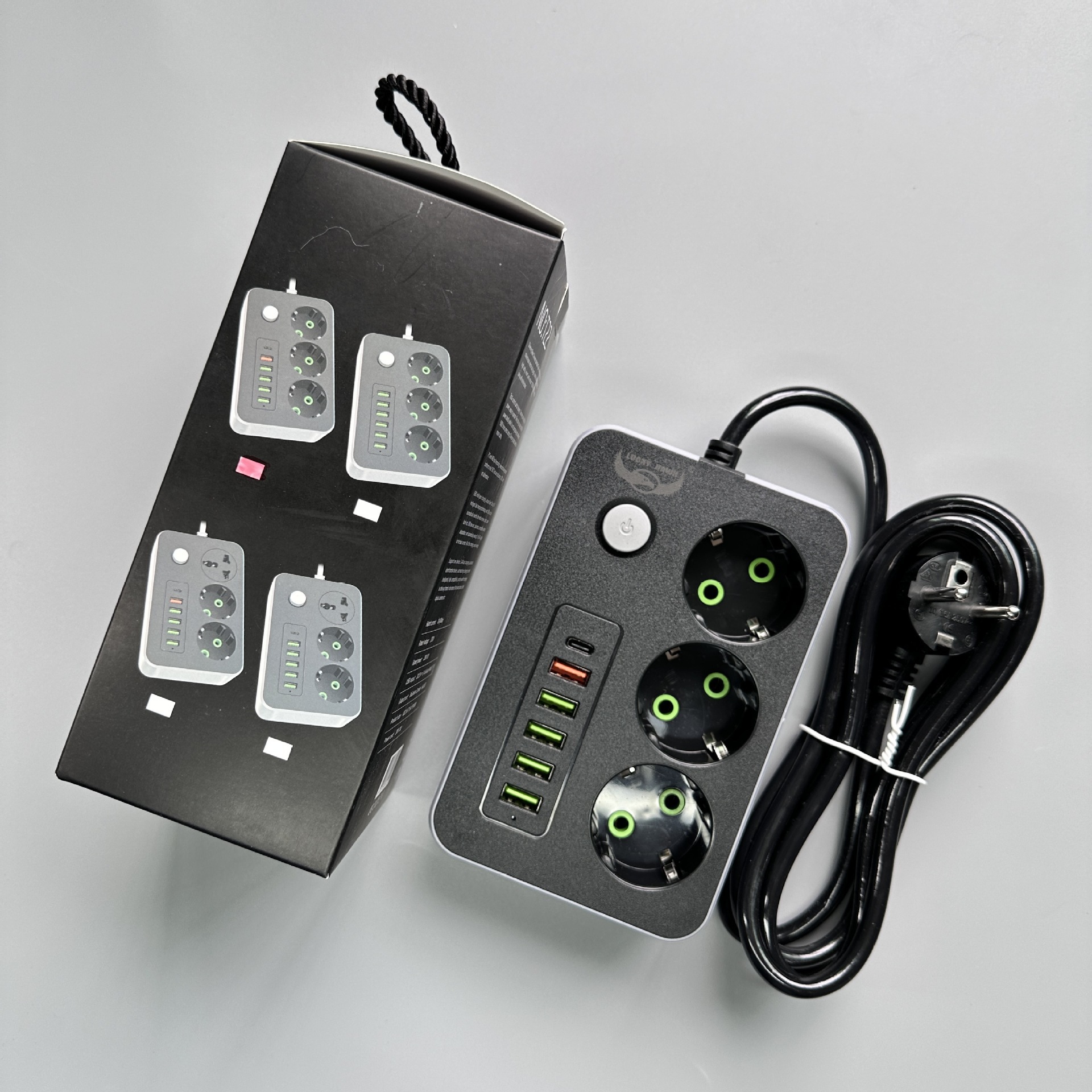 Tipo europeo TYPE-C USB C puerto de carga ruso Zhongle estándar europeo enchufe de enchufe estándar europeo