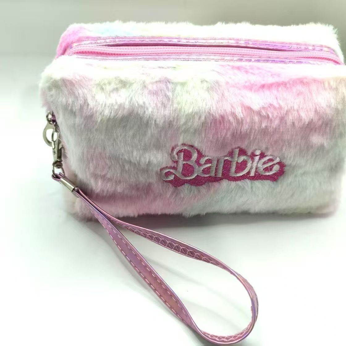 Bolsa de Cosméticos Bordada Transfronteriza, Linda Bolsa de Cosméticos de Felpa, Bolsa de Almacenamiento, Modelo Multifuncional 2025, Portátil para Viajes