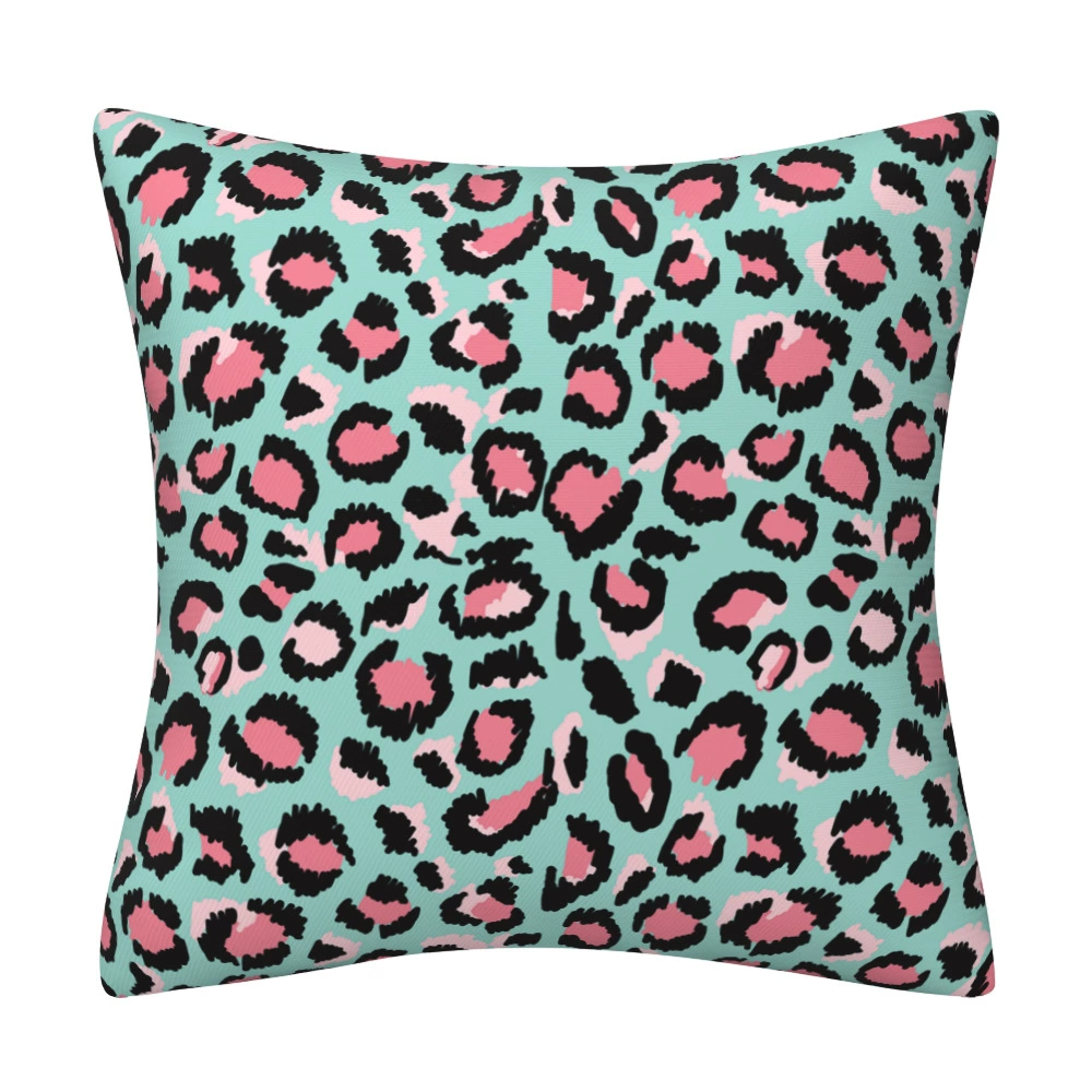Abstract leopard pattern short plush pillow sleeve home decoration pillow sleeve living room sofa back pillow pillow cushion cover